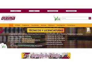 Oteima University of Technology's Website Screenshot