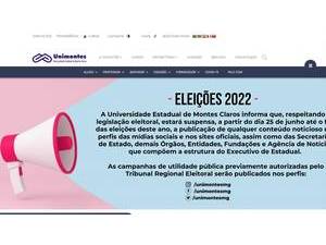 Universidade Estadual de Montes Claros's Website Screenshot