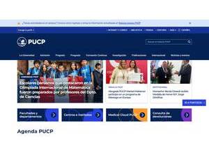 Pontificia Universidad Católica del Perú's Website Screenshot