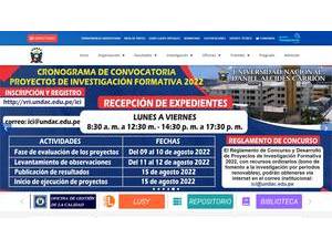 Daniel Alcides Carrión National University's Website Screenshot