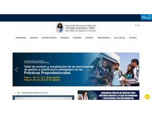 Universidad Nacional de Educación Enrique Guzmán y Valle's Website Screenshot