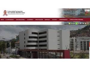 National University of Saint Anthony the Abbot in Cuzco's Website Screenshot