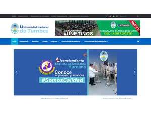 National University of Tumbes's Website Screenshot