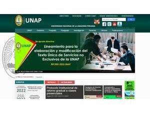 Universidad Nacional de la Amazonía Peruana's Website Screenshot