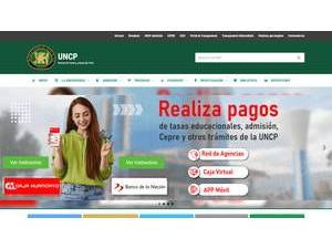 National University of Central Peru's Website Screenshot