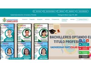 Universidad Particular de Chiclayo's Website Screenshot