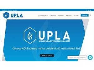 Los Andes Peruvian University's Website Screenshot