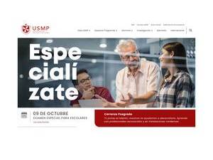 University of San Martín de Porres's Website Screenshot