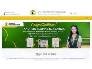 Aquinas University of Legazpi's Website Screenshot