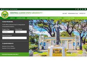Central Luzon State University's Website Screenshot