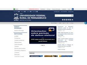 Federal Rural University of Pernambuco's Website Screenshot