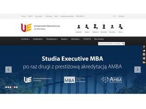 Wroclaw University of Economics and Business's Website Screenshot