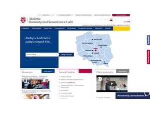 University of Humanities and Economics in Lodz's Website Screenshot