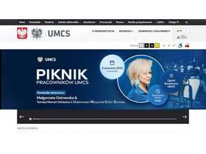 Maria Curie-Sklodowska University in Lublin's Website Screenshot