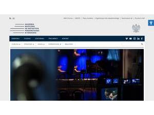 Academy of Music in Kraków's Website Screenshot