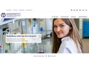 Kazimierz Wielki University in Bydgoszcz's Website Screenshot