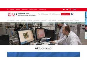Jan Kochanowski University in Kielce's Website Screenshot