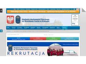 University of Physical Education in Cracow's Website Screenshot