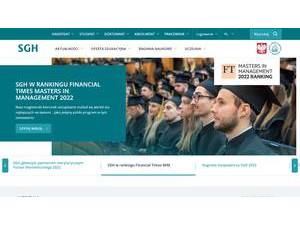 SGH Warsaw School of Economics's Website Screenshot