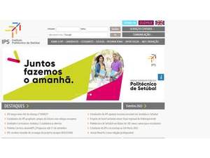 Polytechnic Institute of Setúbal's Website Screenshot