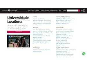Universidade Lusófona de Humanidades e Technologias's Website Screenshot