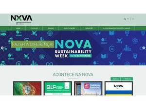 Universidade Nova de Lisboa's Website Screenshot