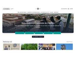 Universidade de Coimbra's Website Screenshot