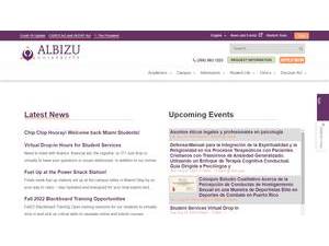 Universidad Albizu's Website Screenshot
