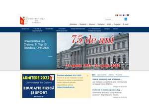 University of Craiova's Website Screenshot
