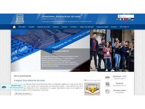 Dunarea de Jos University of Galati's Website Screenshot