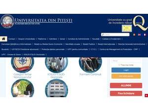 University of Pitesti's Website Screenshot