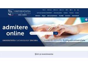 Lucian Blaga University of Sibiu's Website Screenshot