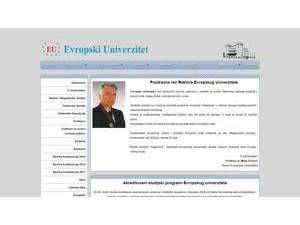 Evropski Univerzitet's Website Screenshot