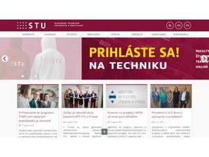 Slovak University of Technology in Bratislava's Website Screenshot