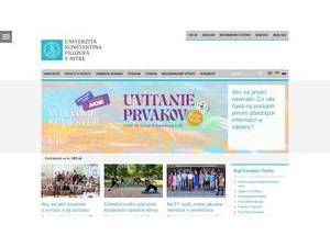 Constantine the Philosopher University in Nitra's Website Screenshot