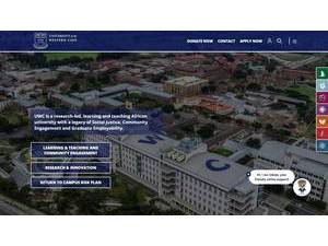 University of the Western Cape's Website Screenshot