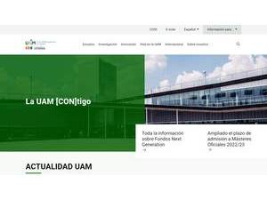 Autonomous University of Madrid's Website Screenshot