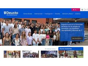 University of Deusto's Website Screenshot
