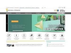University of Extremadura's Website Screenshot