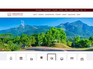 Sabaragamuwa University of Sri Lanka's Website Screenshot