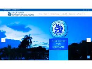 Anton de Kom University of Suriname's Website Screenshot