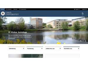 Umeå University's Website Screenshot