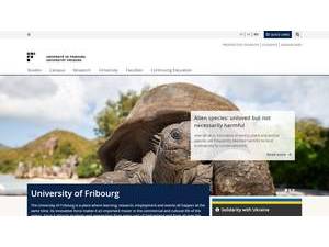 Université de Fribourg's Website Screenshot