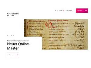 University of Lucerne's Website Screenshot