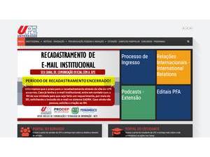 University of Pernambuco's Website Screenshot