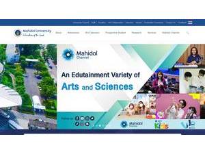 Mahidol University's Website Screenshot