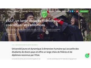 Tunis Private University's Website Screenshot