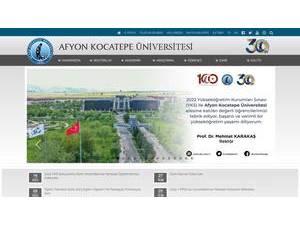 Afyon Kocatepe University's Website Screenshot