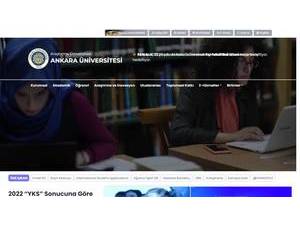 Ankara University's Website Screenshot
