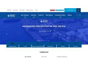 Bahcesehir University's Website Screenshot